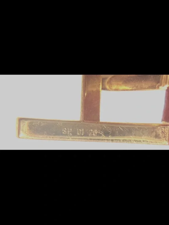 Hermes Pink/Red Double Wrap Bracelet with Gold H Buckle - Picture 4 of 4